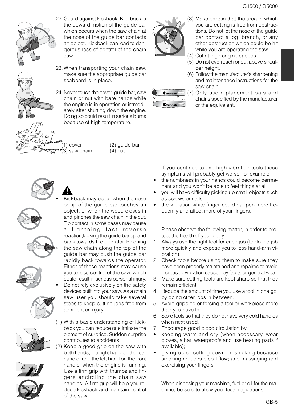 Zenoah G4500 User Manual | Page 5 / 15