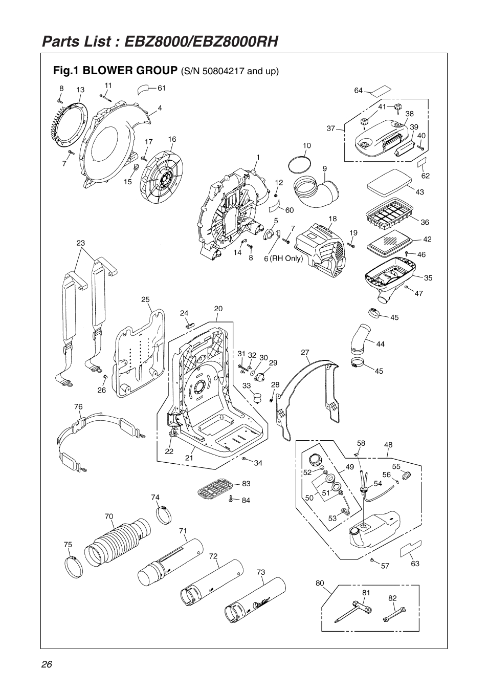 Zenoah EBZ8000/8000RH User Manual | Page 26 / 36