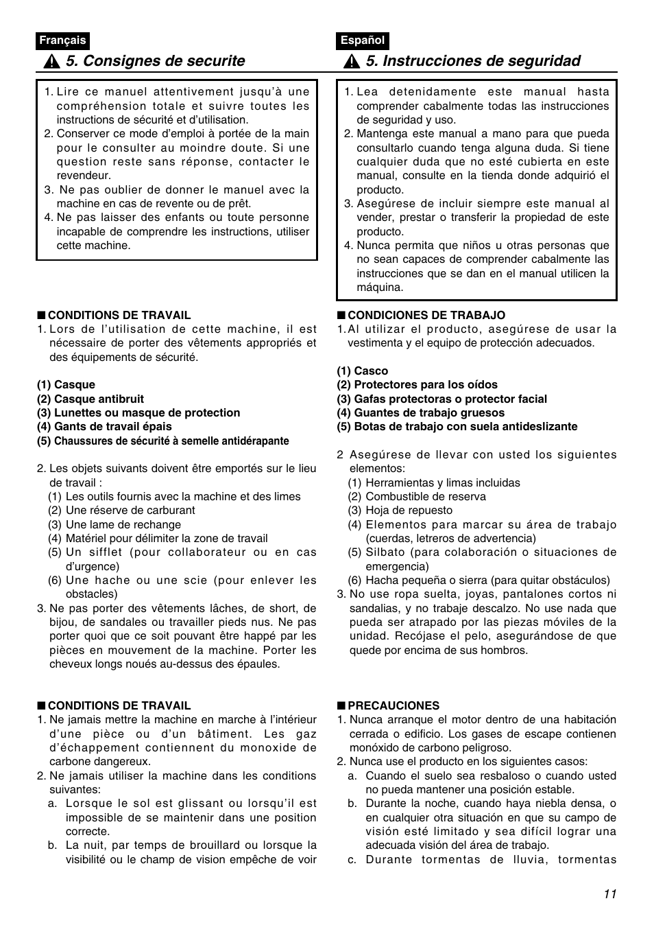 Zenoah BCZ3001S  EU User Manual | Page 11 / 68