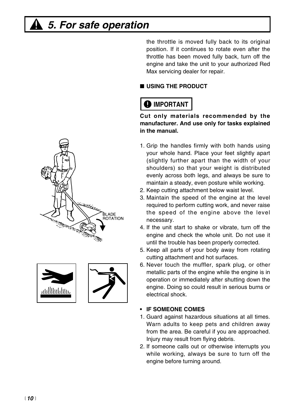 For safe operation | Zenoah HEZ2500F  FR User Manual | Page 10 / 36