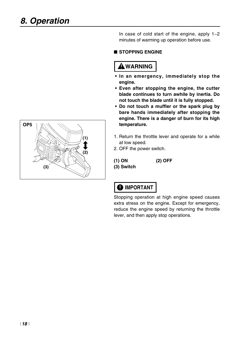 Operation | Zenoah HC510DV User Manual | Page 18 / 44