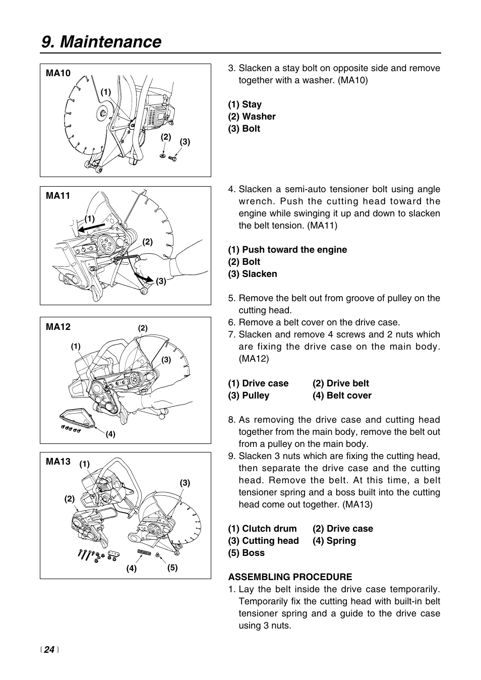 Maintenance | Zenoah HC510DV User Manual | Page 24 / 44