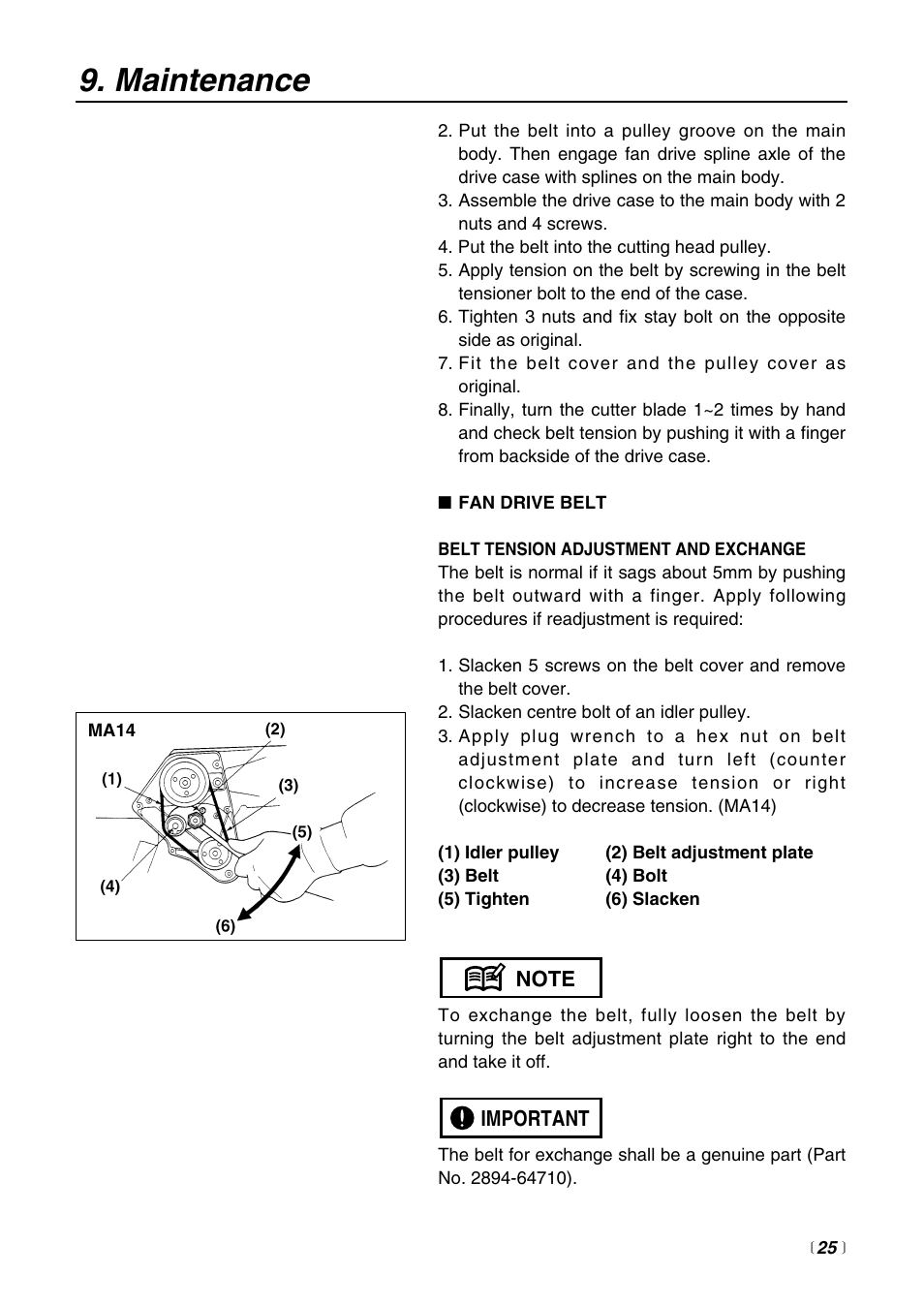 Maintenance | Zenoah HC510DV User Manual | Page 25 / 44