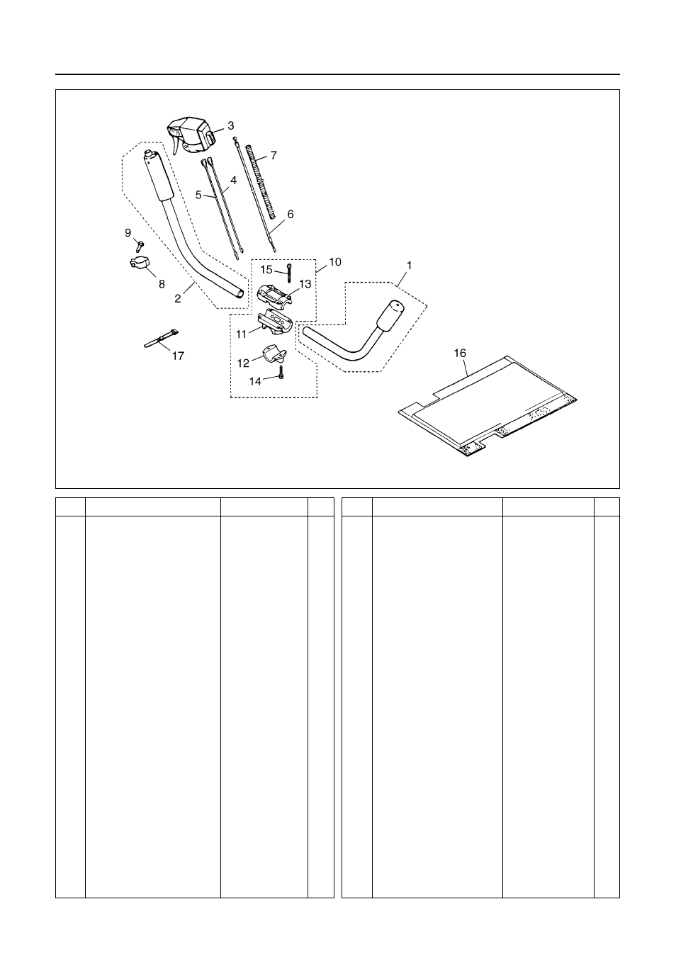 Parts list | Zenoah T3002-95910(101) User Manual | Page 3 / 4