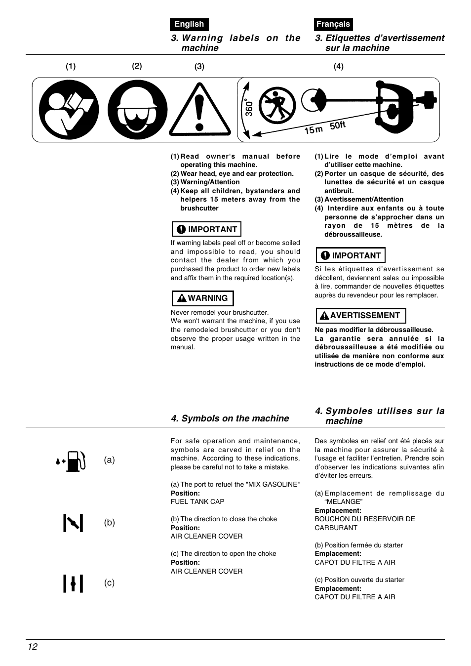 Zenoah TR2000 User Manual | Page 12 / 52