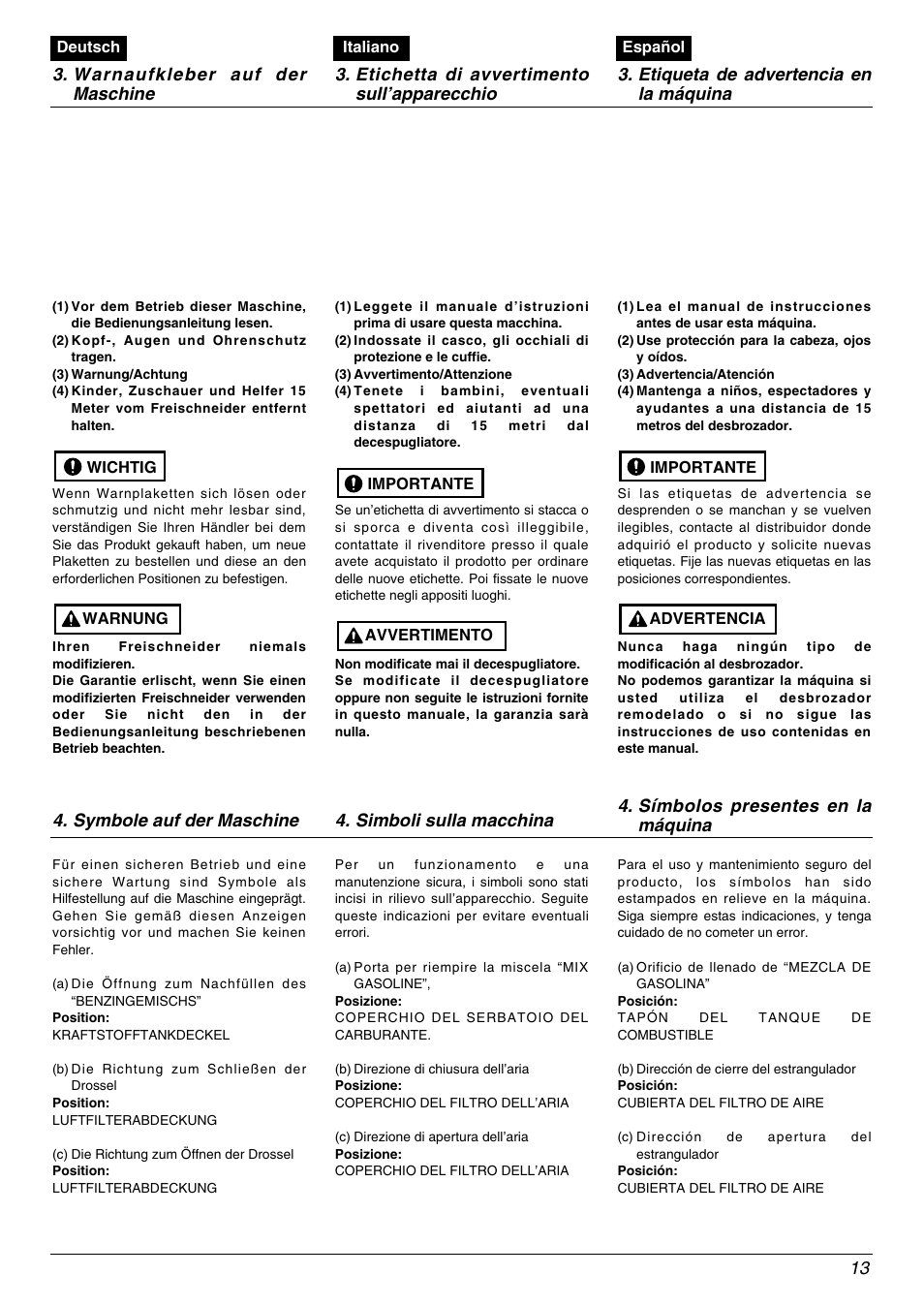 Zenoah TR2000 User Manual | Page 13 / 52
