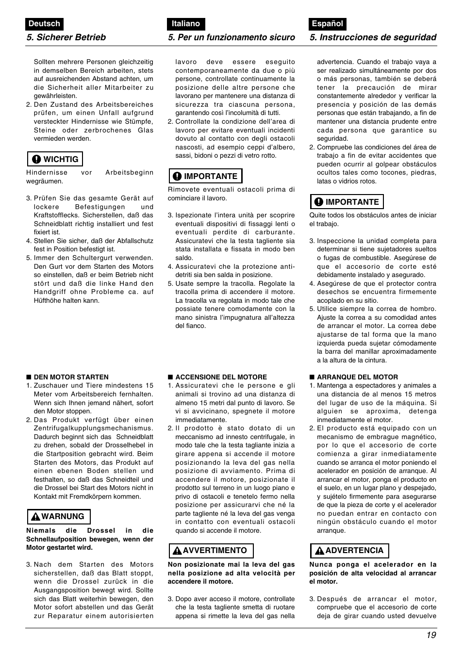 Zenoah TR2000 User Manual | Page 19 / 52