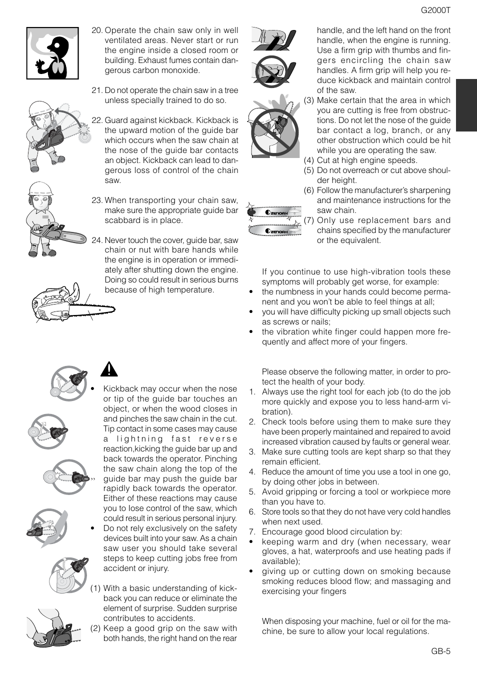 Zenoah G2000T User Manual | Page 5 / 17