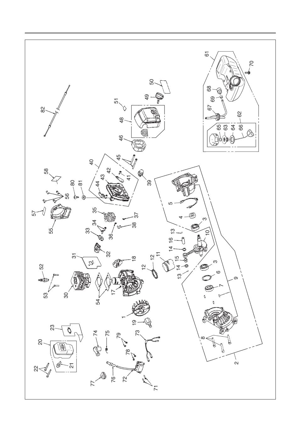 Parts list | Zenoah HB250 User Manual | Page 40 / 47