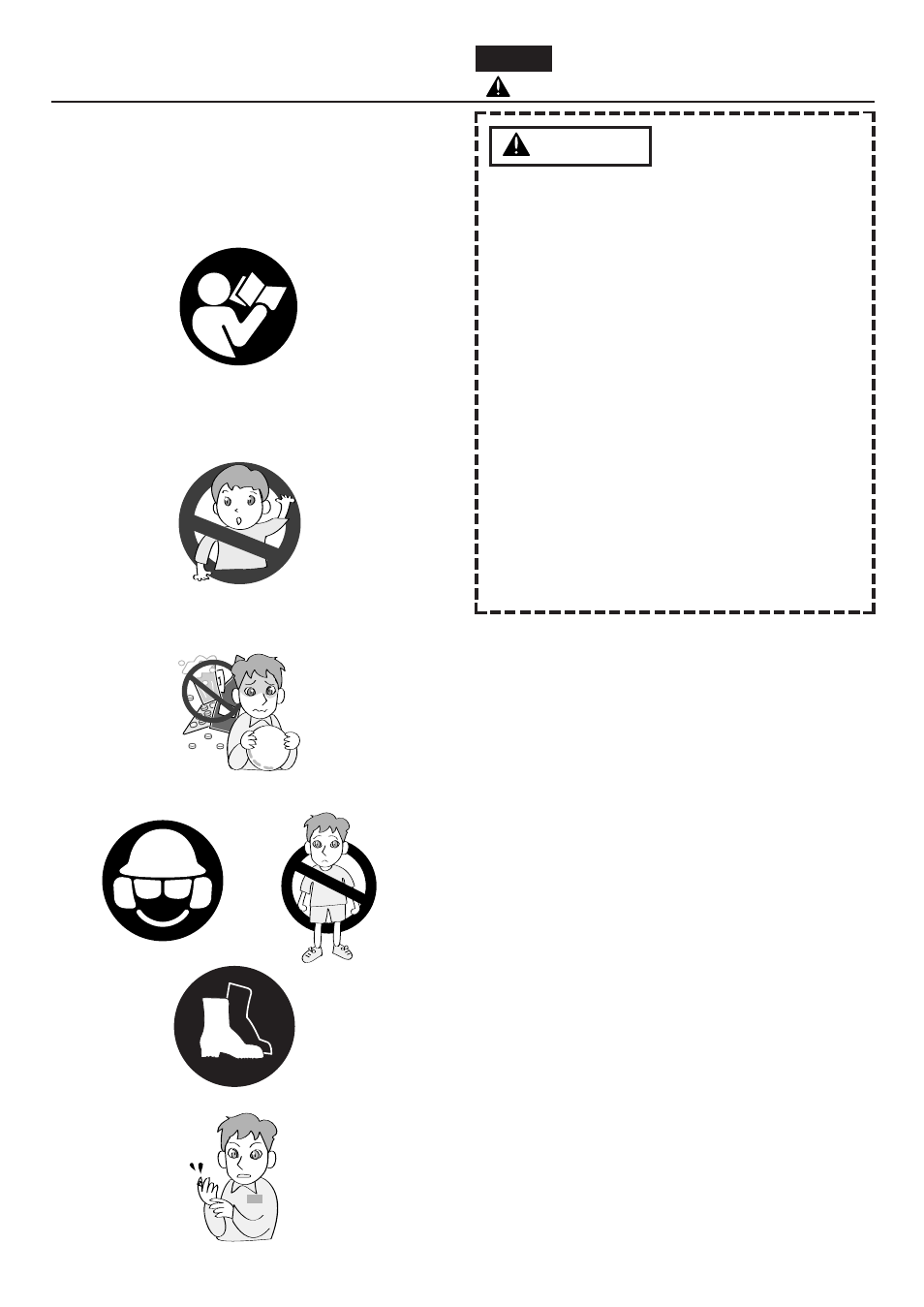 Warning 5. for safe operation | Zenoah HB250 User Manual | Page 8 / 47