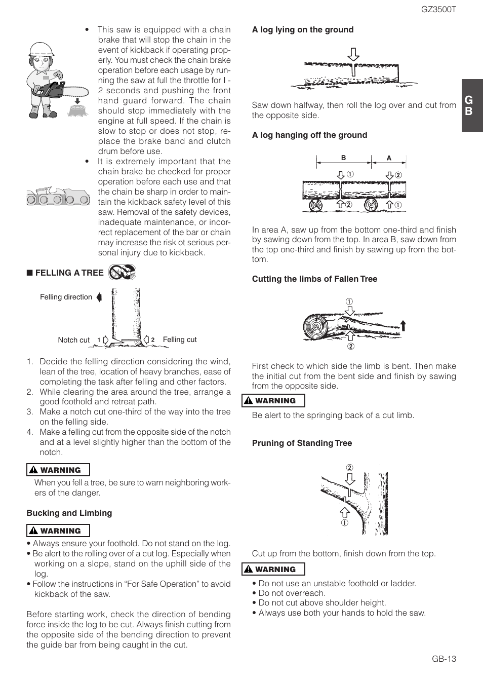 Zenoah GZ3500T User Manual | Page 13 / 18