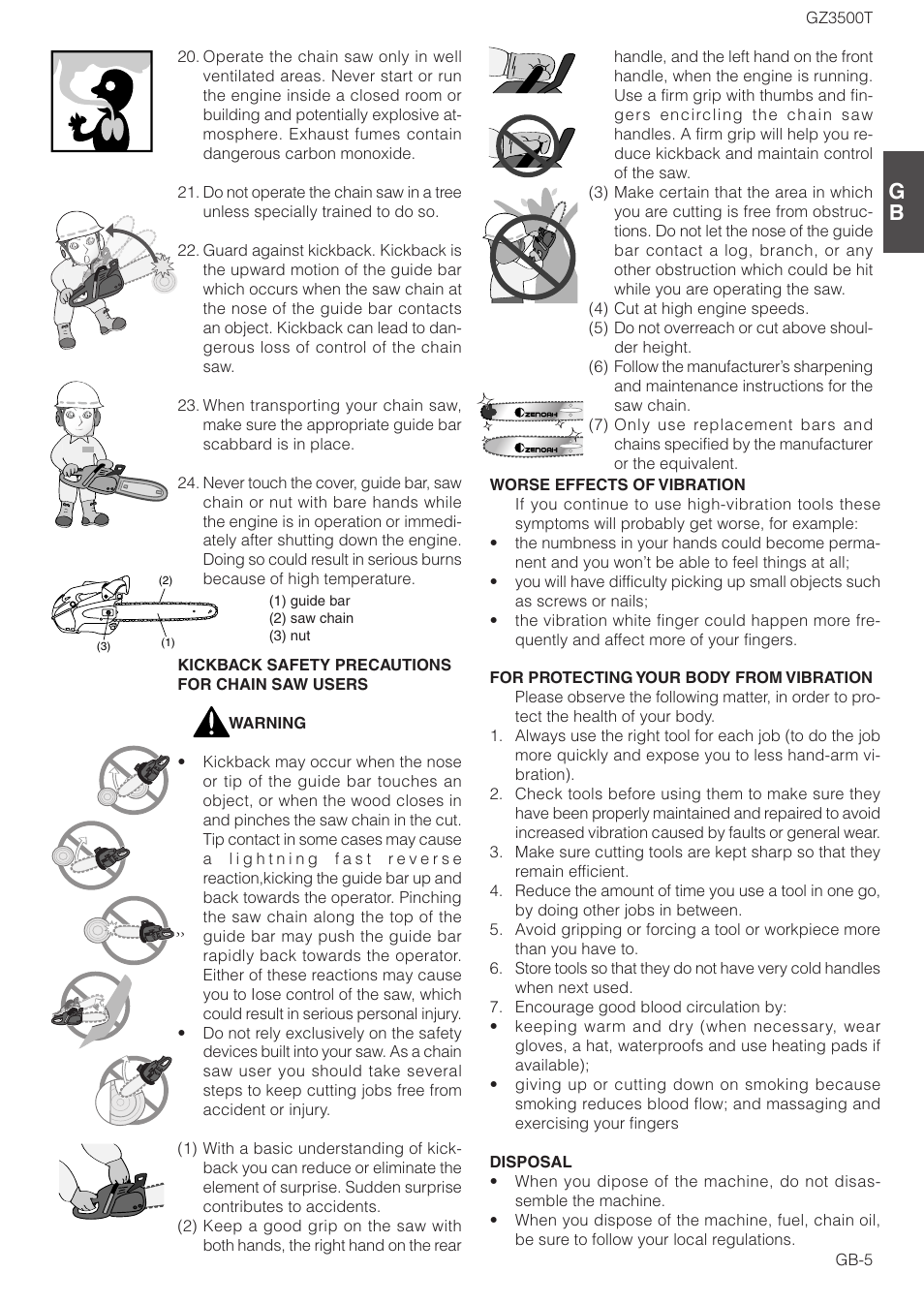 Zenoah GZ3500T User Manual | Page 5 / 18