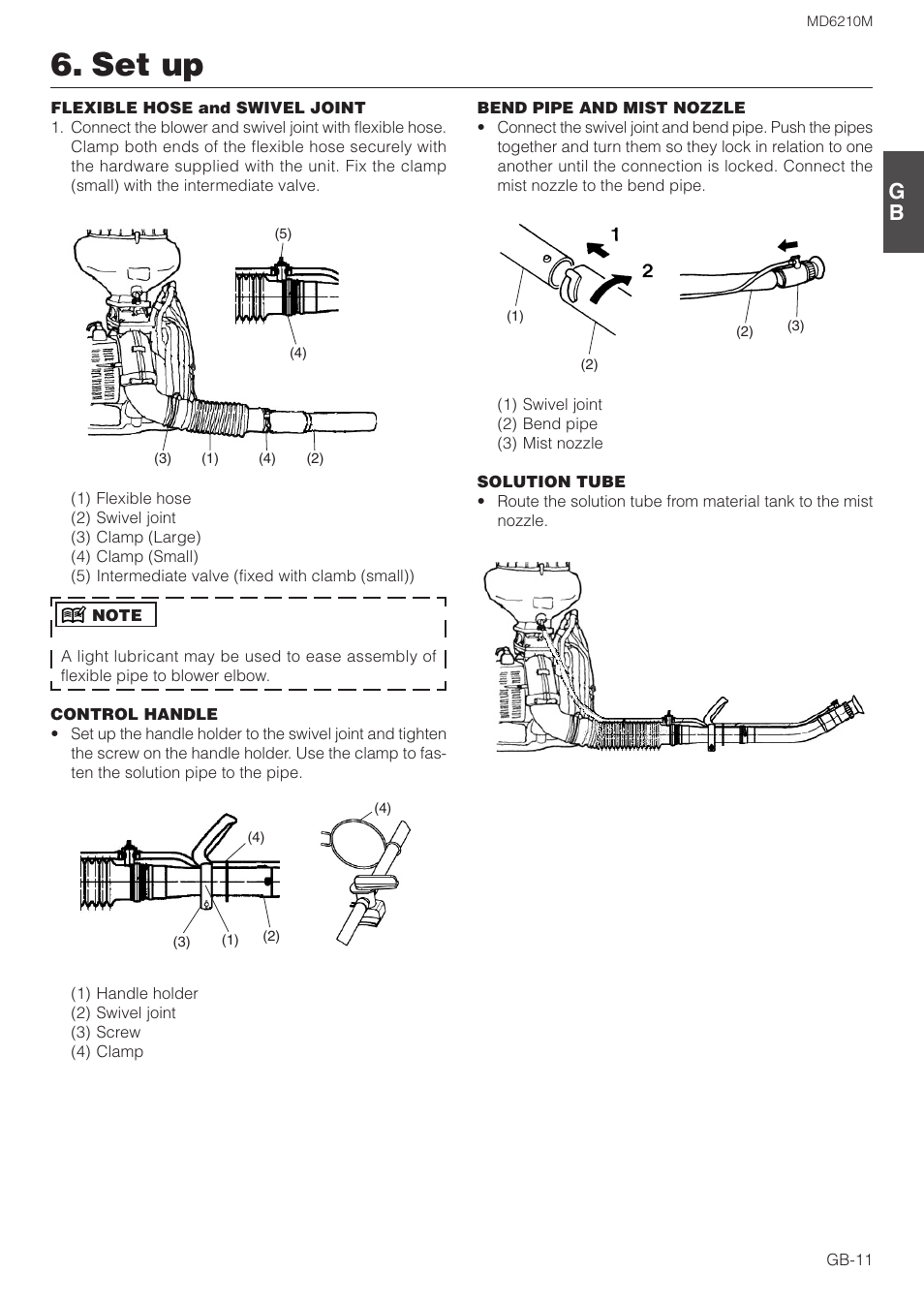 Set up | Zenoah MISTER MD6210M User Manual | Page 11 / 18