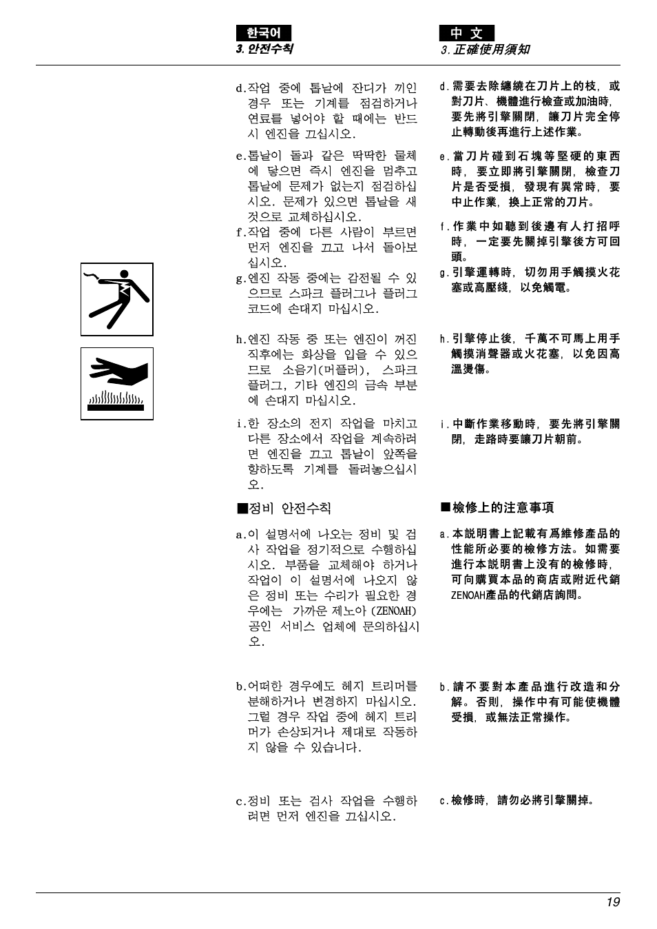 Zenoah EHT601D User Manual | Page 19 / 40