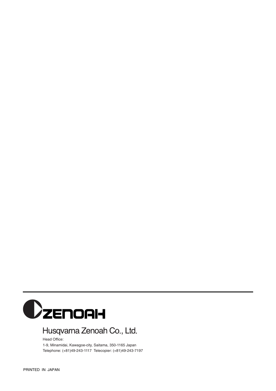 Zenoah EHT601D User Manual | Page 40 / 40