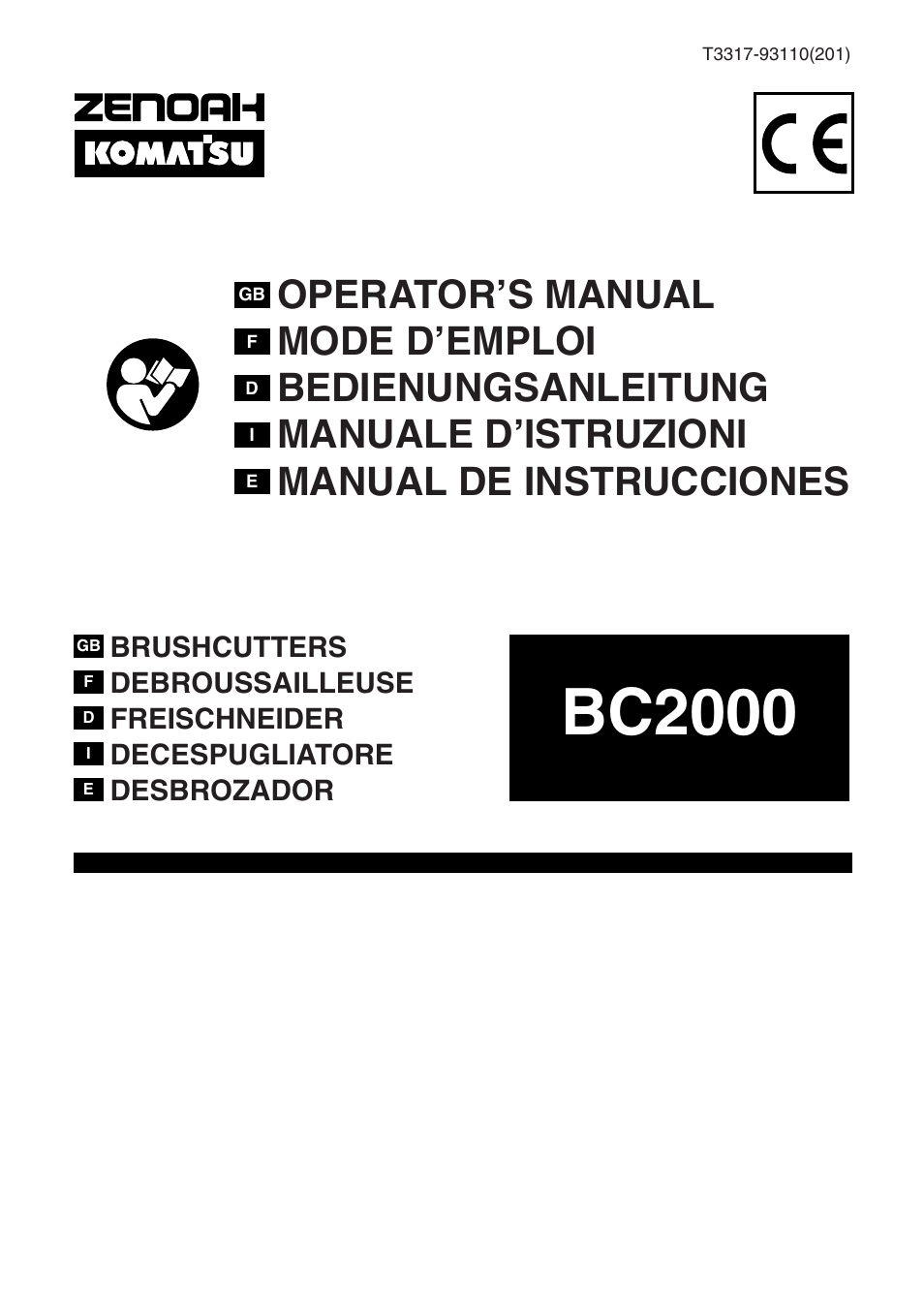 Zenoah BC2000 User Manual | 52 pages