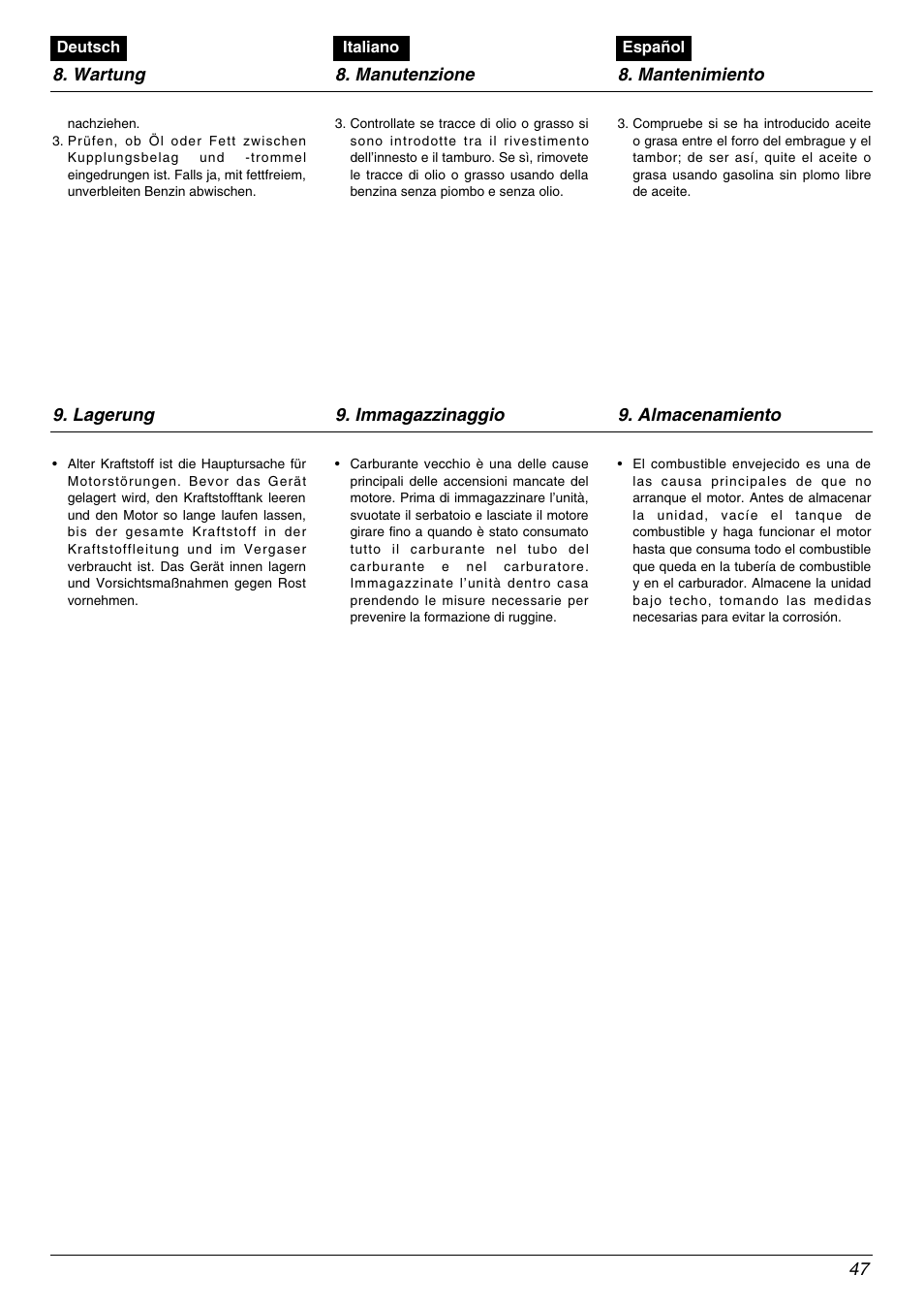 Zenoah BC2000 User Manual | Page 47 / 52
