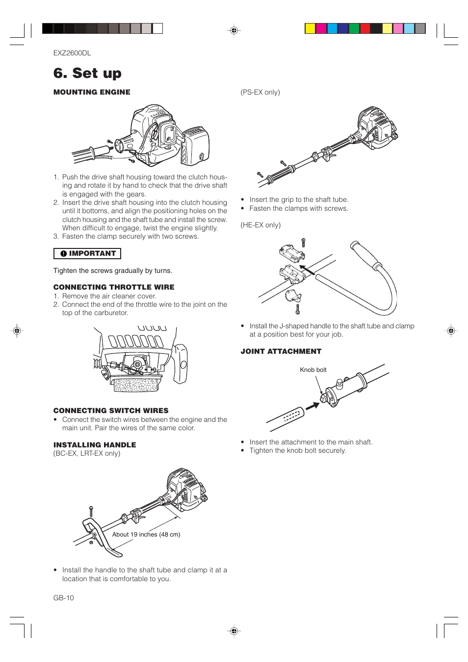 Set up | Zenoah EXZ2600DL User Manual | Page 10 / 32