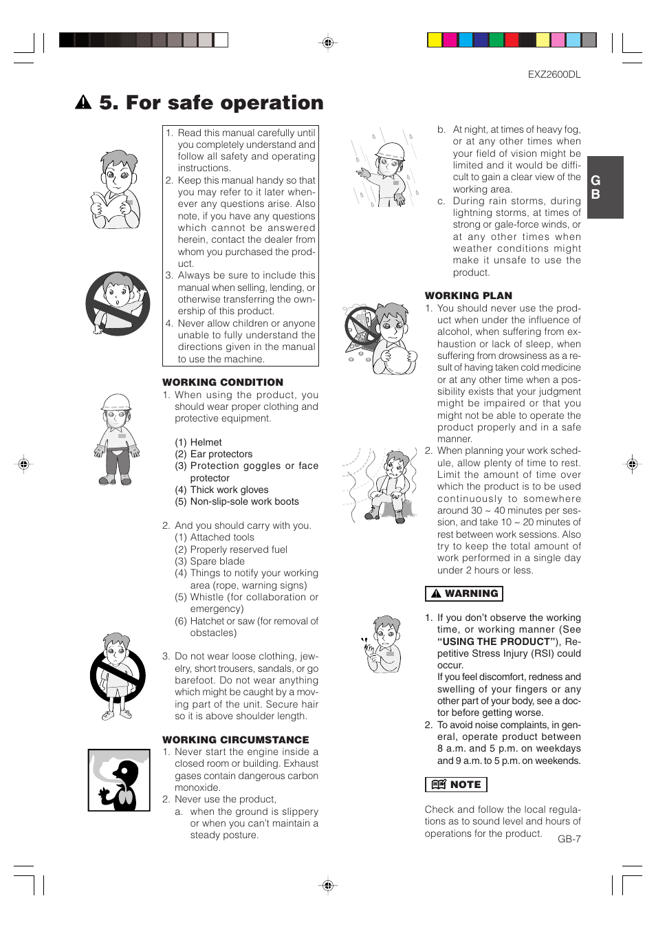 For safe operation | Zenoah EXZ2600DL User Manual | Page 7 / 32