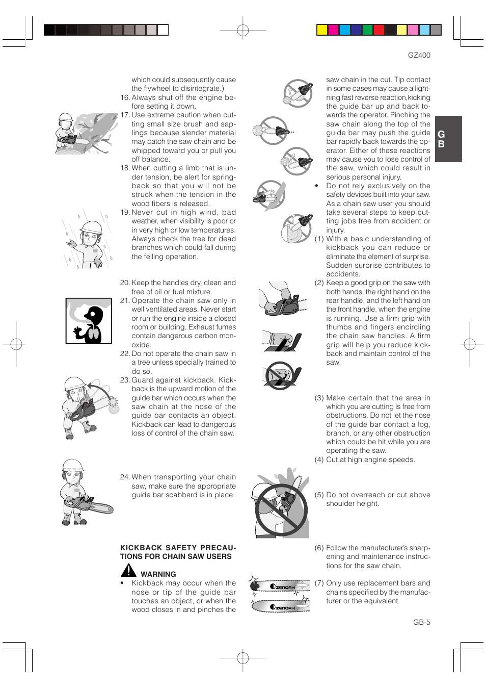 Zenoah GZ400 User Manual | Page 5 / 15