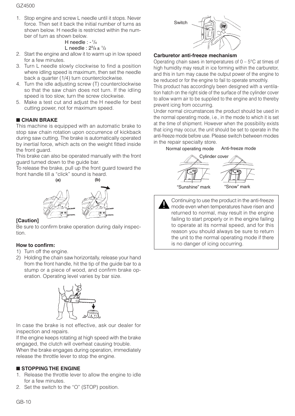 Zenoah GZ4500 User Manual | Page 10 / 15