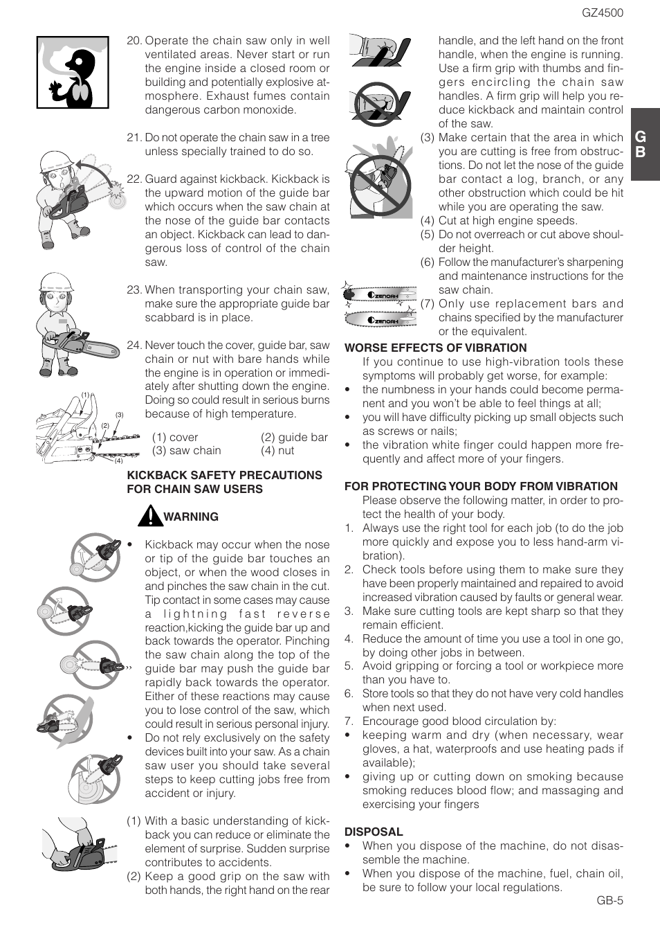 Zenoah GZ4500 User Manual | Page 5 / 15