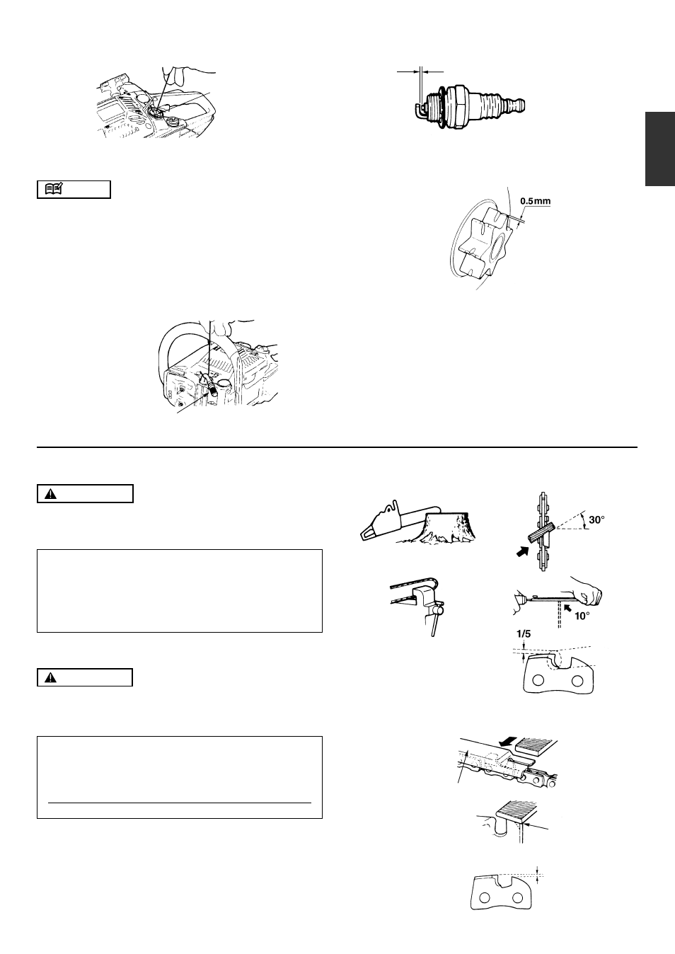 Maintenance of saw chain and guide bar | Zenoah G415AVS User Manual | Page 13 / 15