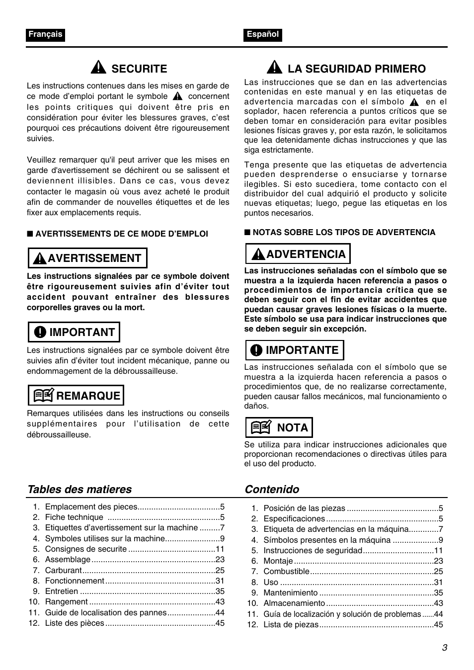 Zenoah EBZ3000RH-CA User Manual | Page 3 / 60