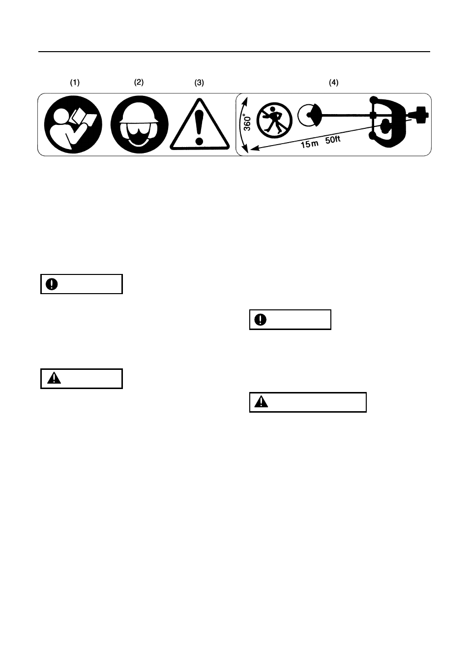 Warning labels on the machine | Zenoah BCX2600S User Manual | Page 5 / 42