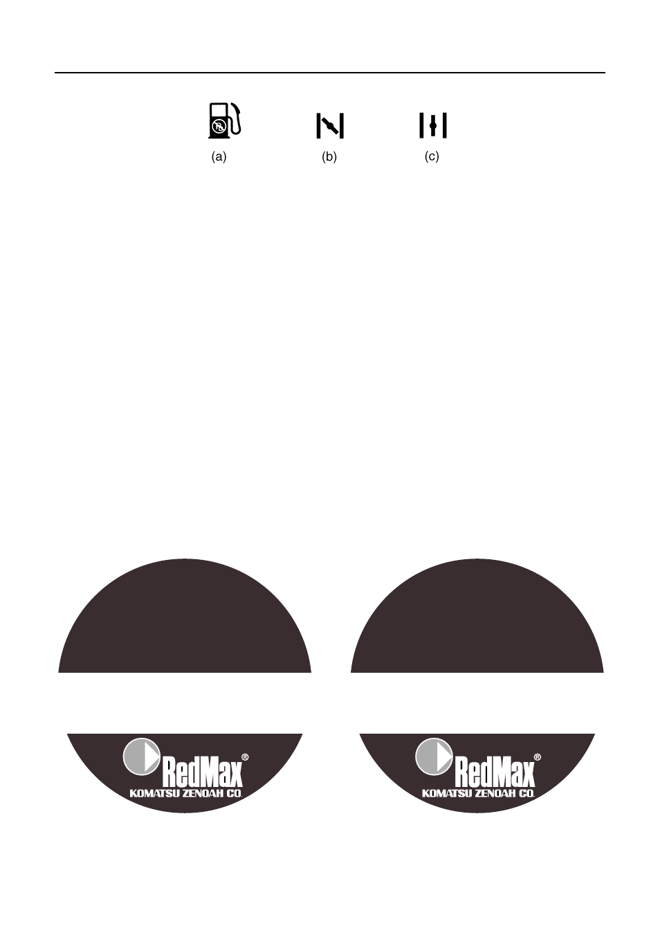 Symbols on the machine, Important engine information | Zenoah BCX2600S User Manual | Page 6 / 42