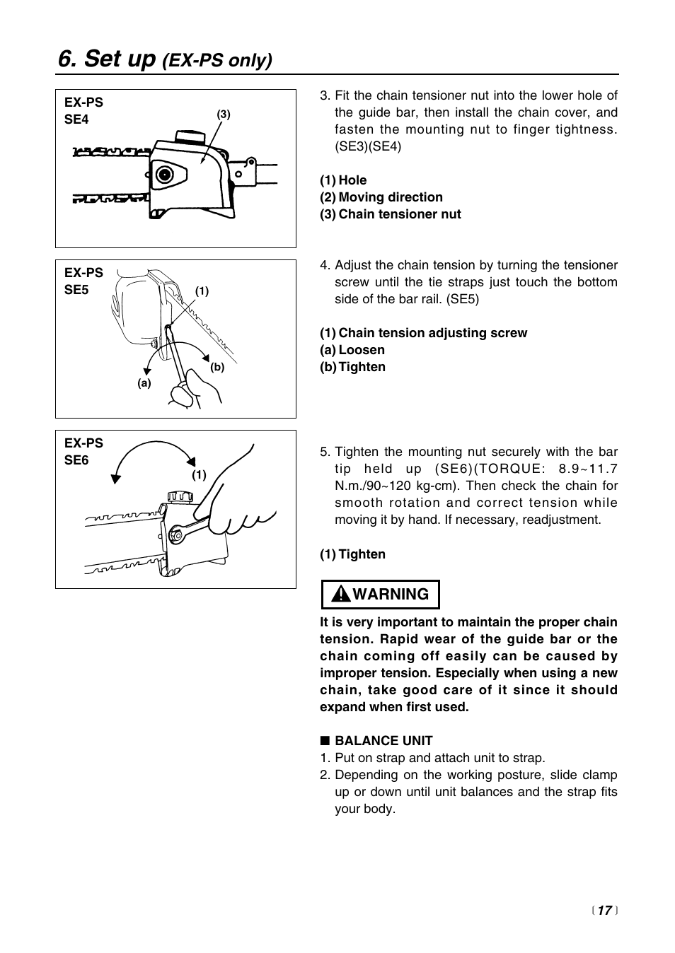 Set up, Ex-ps only) | Zenoah EXtremeTM EXZ2500S User Manual | Page 17 / 60