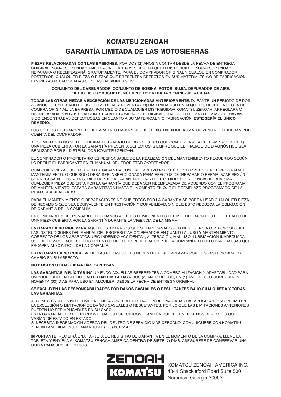 Zenoah KOMATSU G5000AVS User Manual | Page 69 / 72