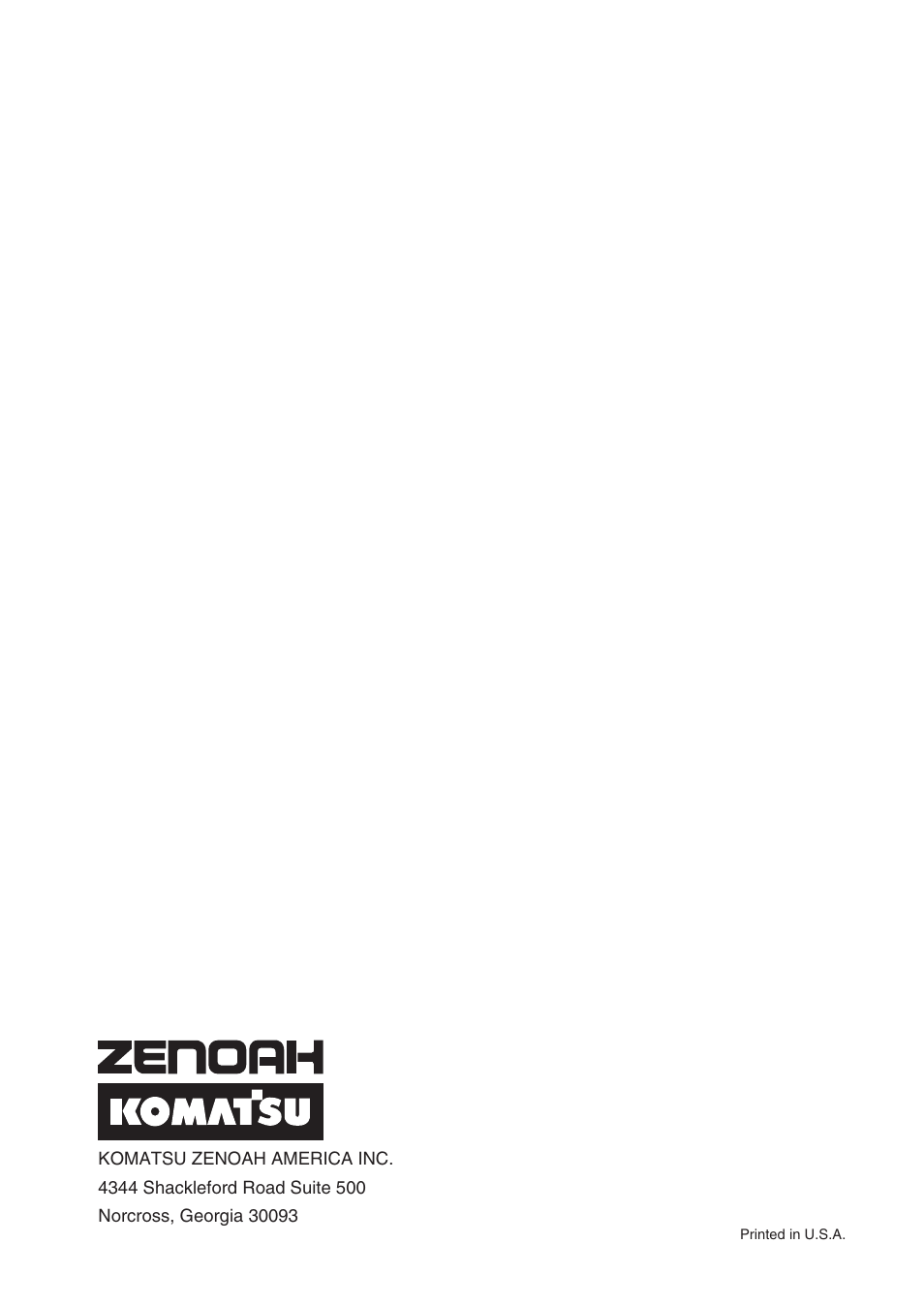 Zenoah KOMATSU G5000AVS User Manual | Page 72 / 72