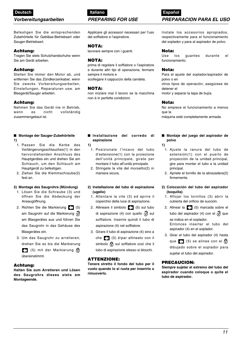 Zenoah HB2301 User Manual | Page 11 / 20