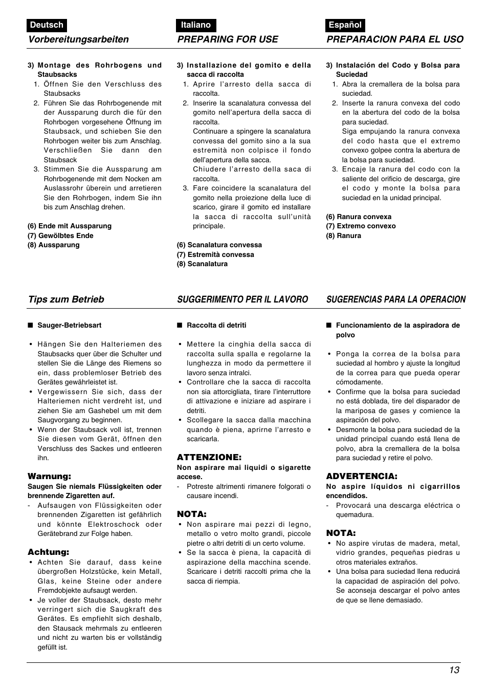 Zenoah HB2301 User Manual | Page 13 / 20