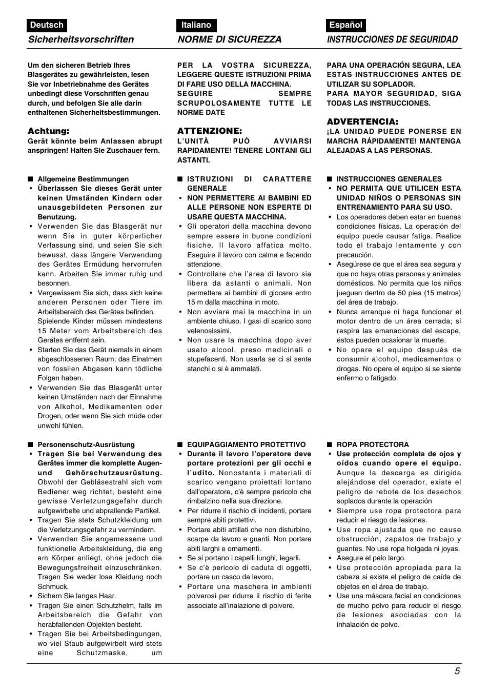 Zenoah HB2301 User Manual | Page 5 / 20