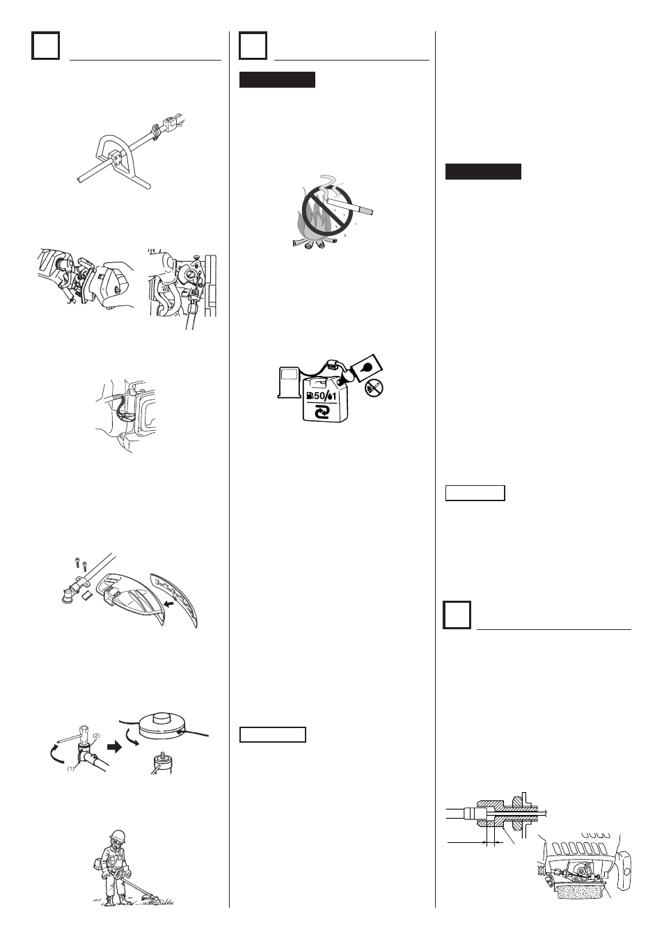 Setup fuel, Operation | Zenoah BCZ3000DL User Manual | Page 2 / 4