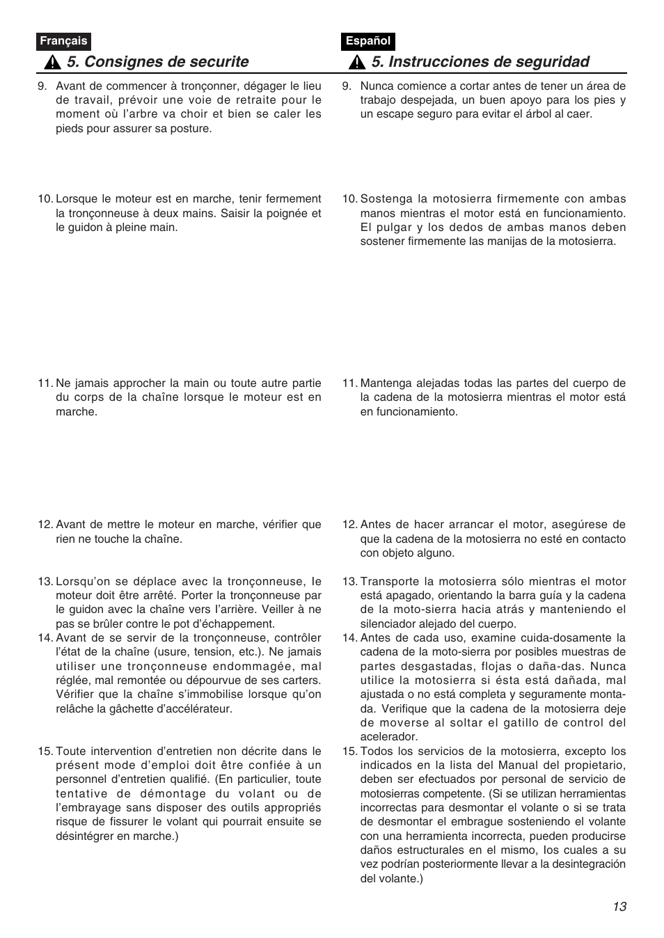 Zenoah G3200EZ User Manual | Page 13 / 64