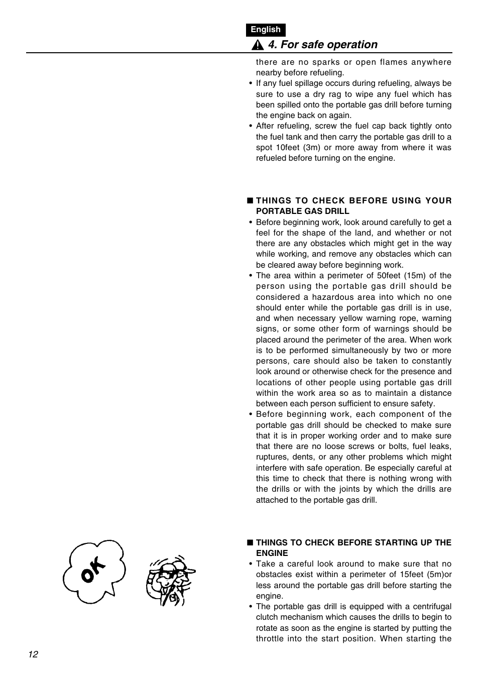 For safe operation | Zenoah EDG2300R User Manual | Page 12 / 48