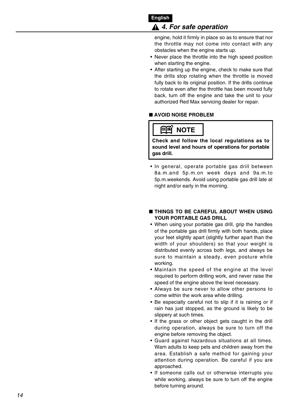 Zenoah EDG2300R User Manual | Page 14 / 48