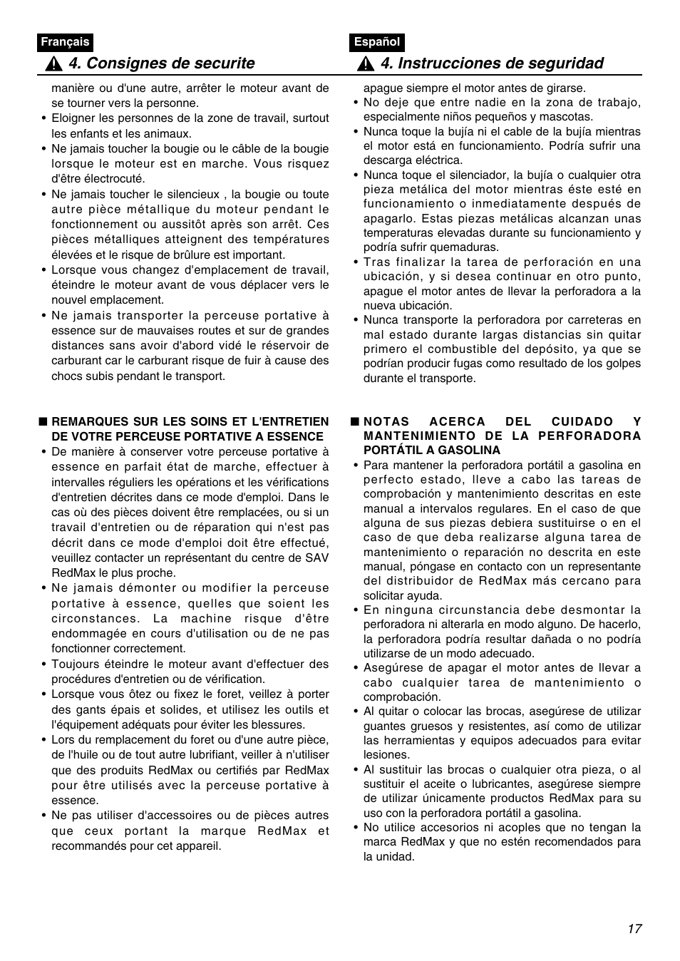 Zenoah EDG2300R User Manual | Page 17 / 48
