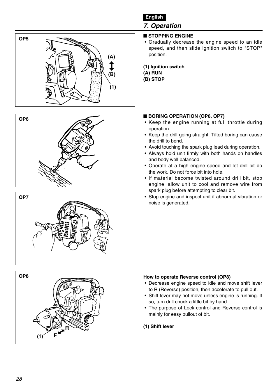 Operation | Zenoah EDG2300R User Manual | Page 28 / 48