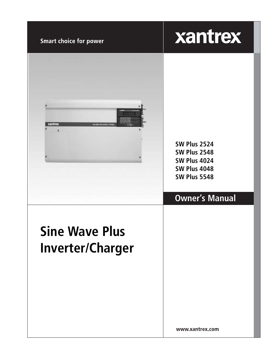 Xantrex Technology SW Plus 4024 User Manual | 344 pages