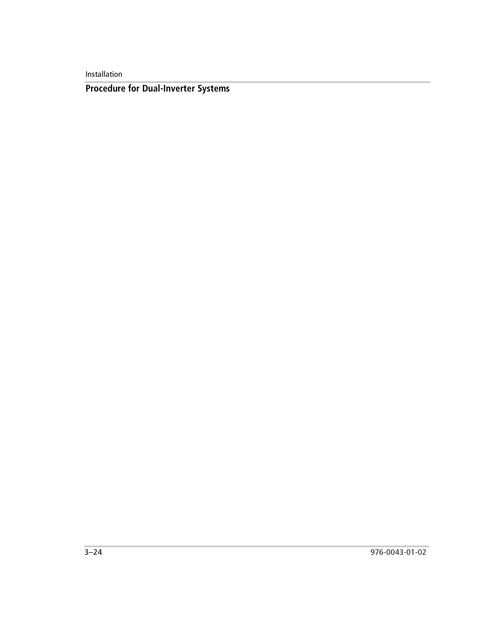 Procedure for dual-inverter systems, Connect positive cables, Connect negative cables | Procedure for dual-inverter systems –24 | Xantrex Technology SW Plus 4024 User Manual | Page 106 / 344