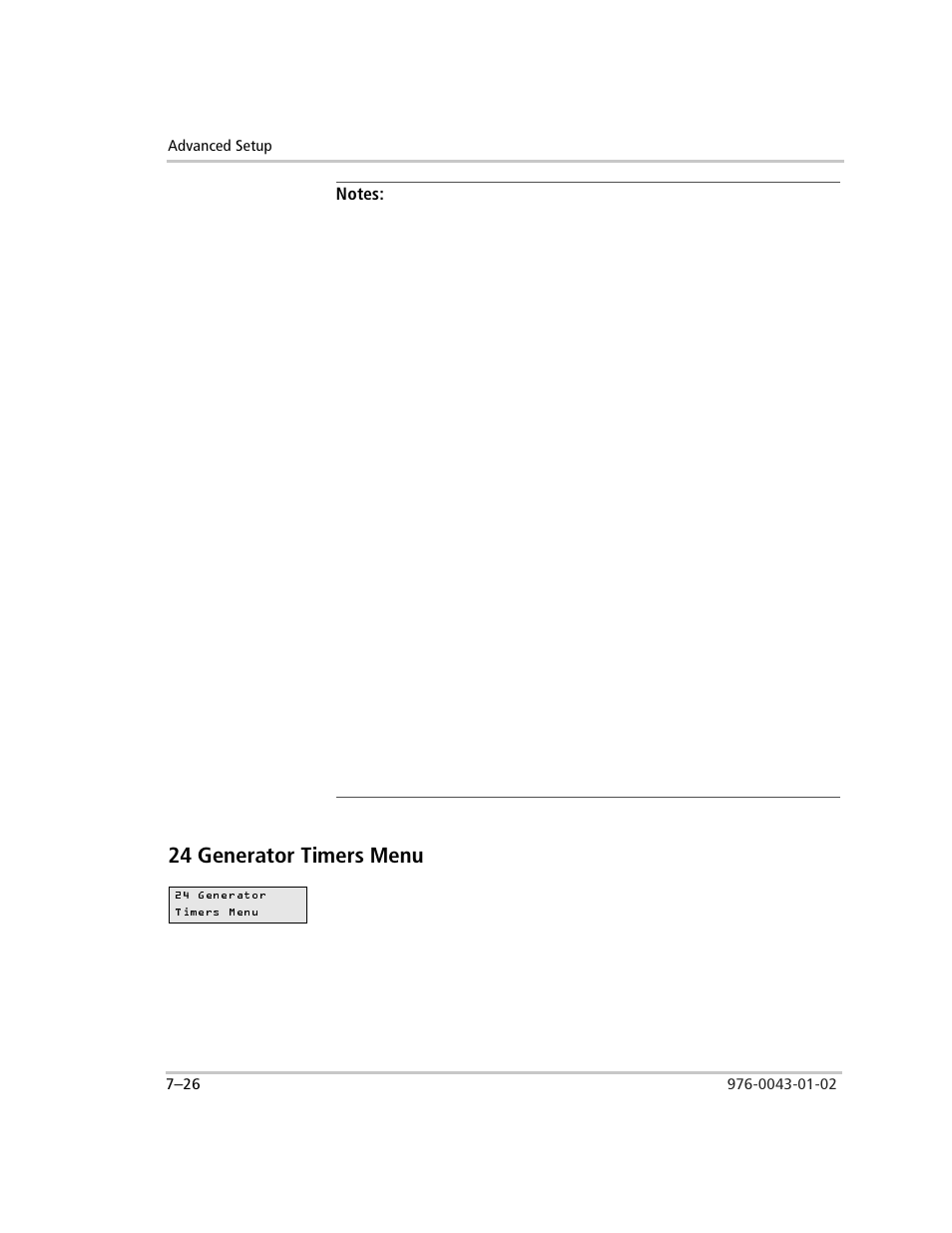 24 generator timers menu, 24 generator timers menu –26 | Xantrex Technology SW Plus 4024 User Manual | Page 204 / 344