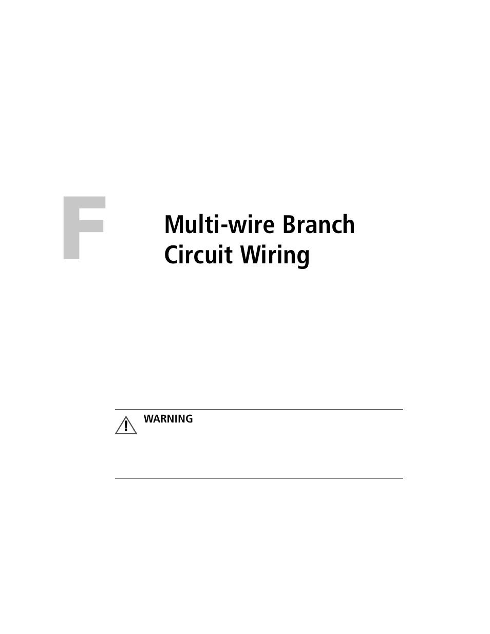 Multi-wire branch circuit wiring, Appendix f, “multi-wire branch circuit wiring | Xantrex Technology SW Plus 4024 User Manual | Page 317 / 344