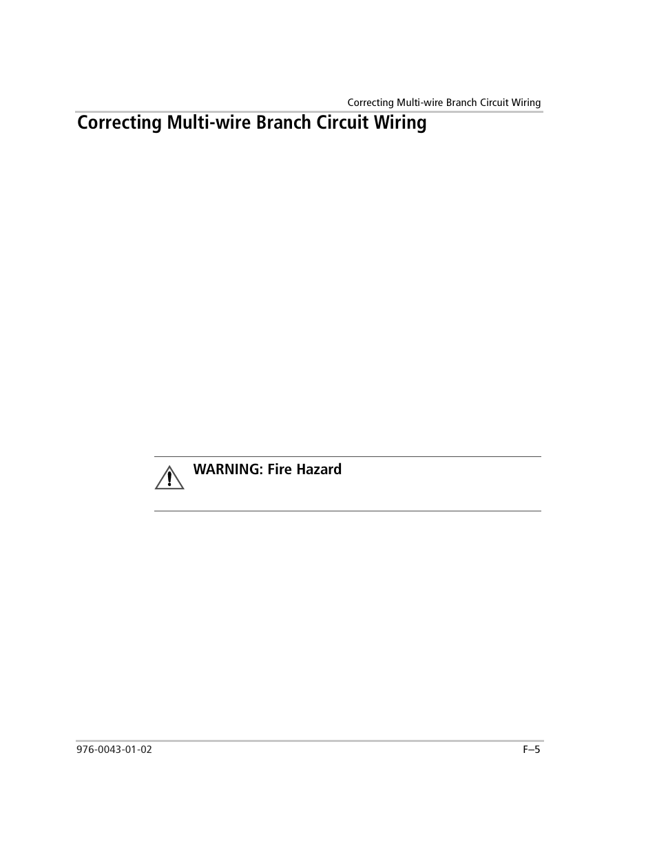 Correcting multi-wire branch circuit wiring, Acceptable options, Recommended option | Warning: fire hazard | Xantrex Technology SW Plus 4024 User Manual | Page 321 / 344