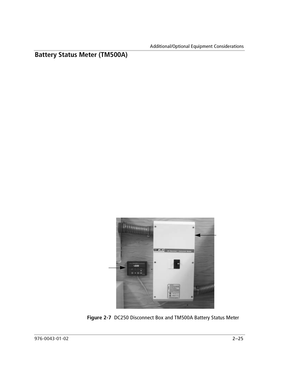 Battery status meter (tm500a), Battery status meter (tm500a) –25, Figure 2-7 | Xantrex Technology SW Plus 4024 User Manual | Page 59 / 344