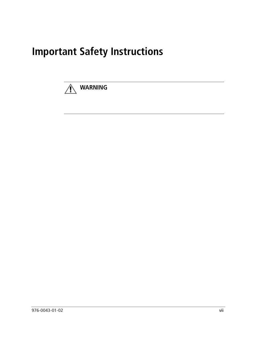 Important safety instructions, Warning | Xantrex Technology SW Plus 4024 User Manual | Page 9 / 344
