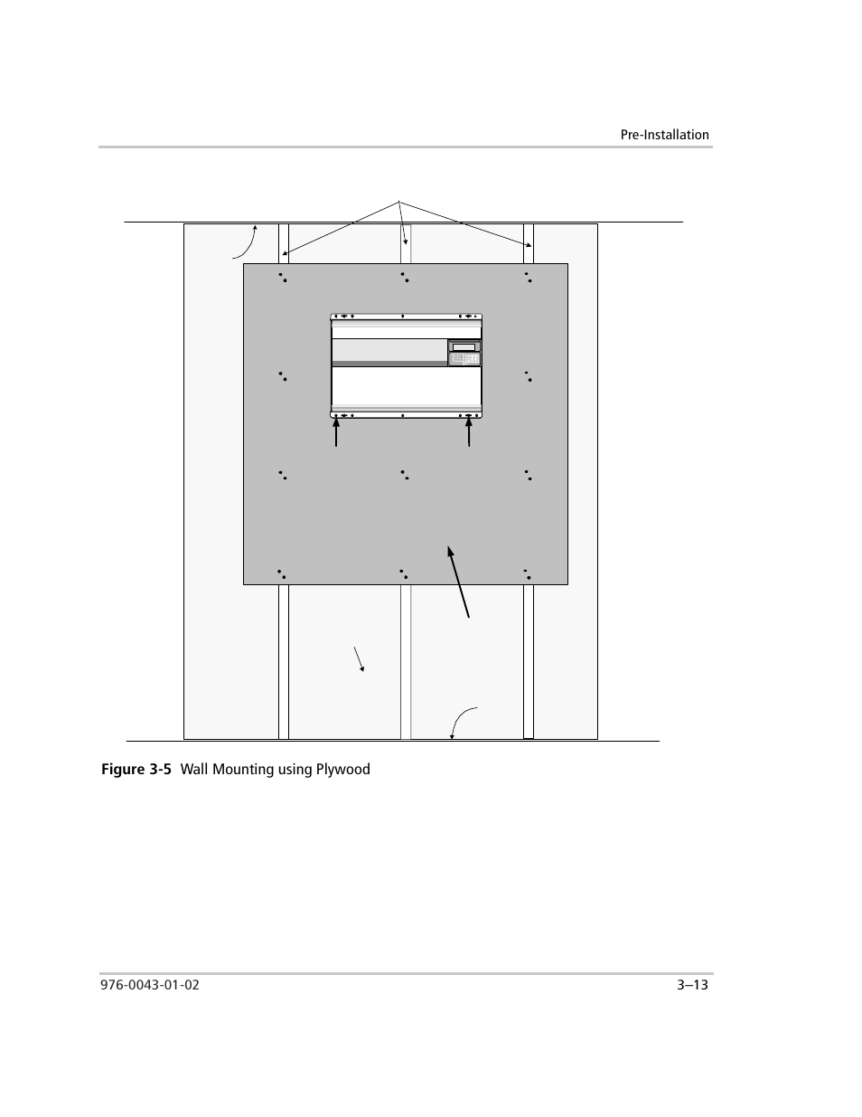 Figure 3-5 wall mounting using plywood, Figure 3-5, Wall mounting using plywood –13 | Xantrex Technology SW Plus 4024 User Manual | Page 95 / 344